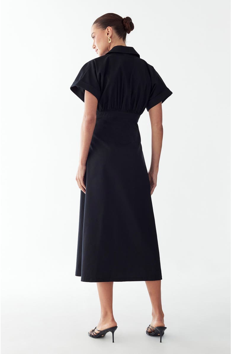 WILLA Elsie Midi Dress, Alternate, color, Black