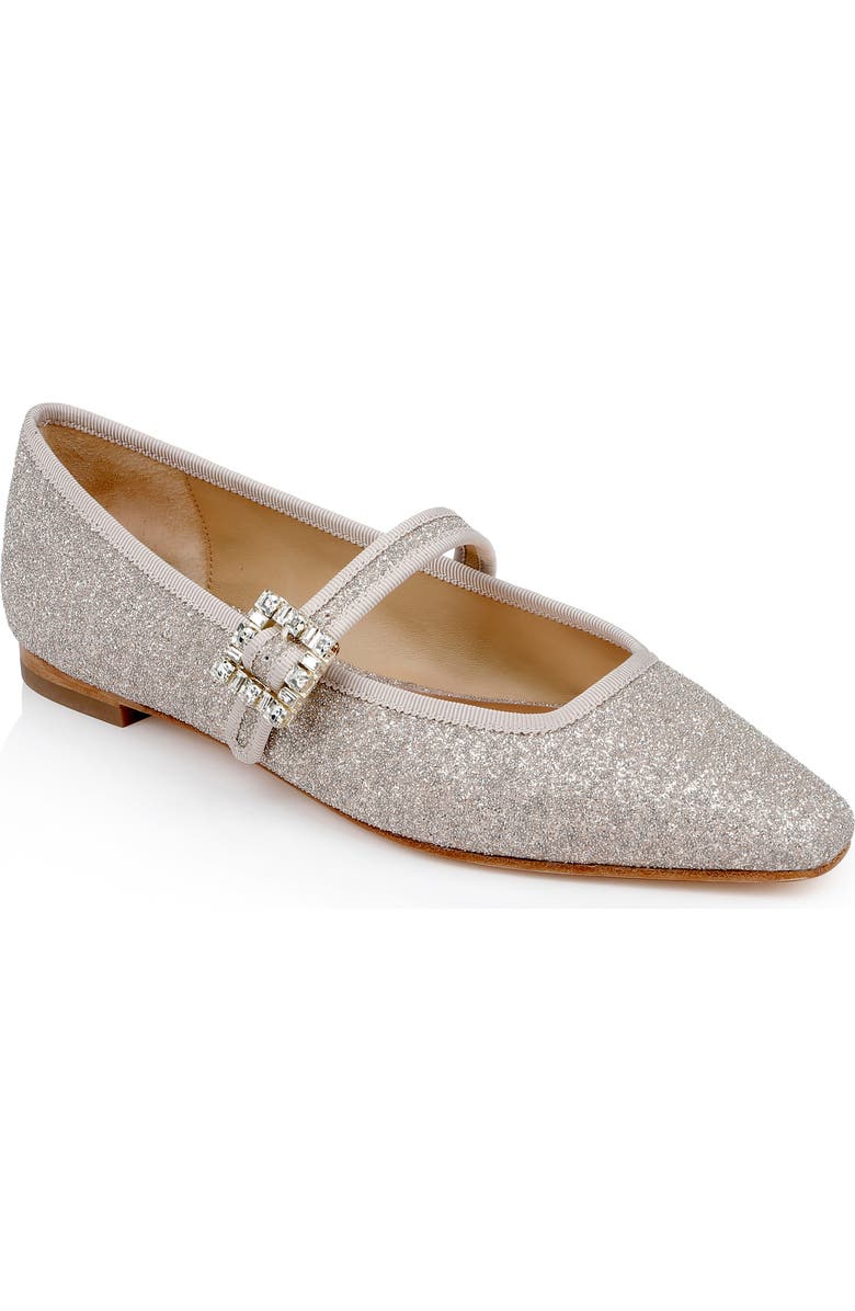 Badgley Mischka Collection Brystol Mary Jane Flat, Main, color, Champagne Fabric
