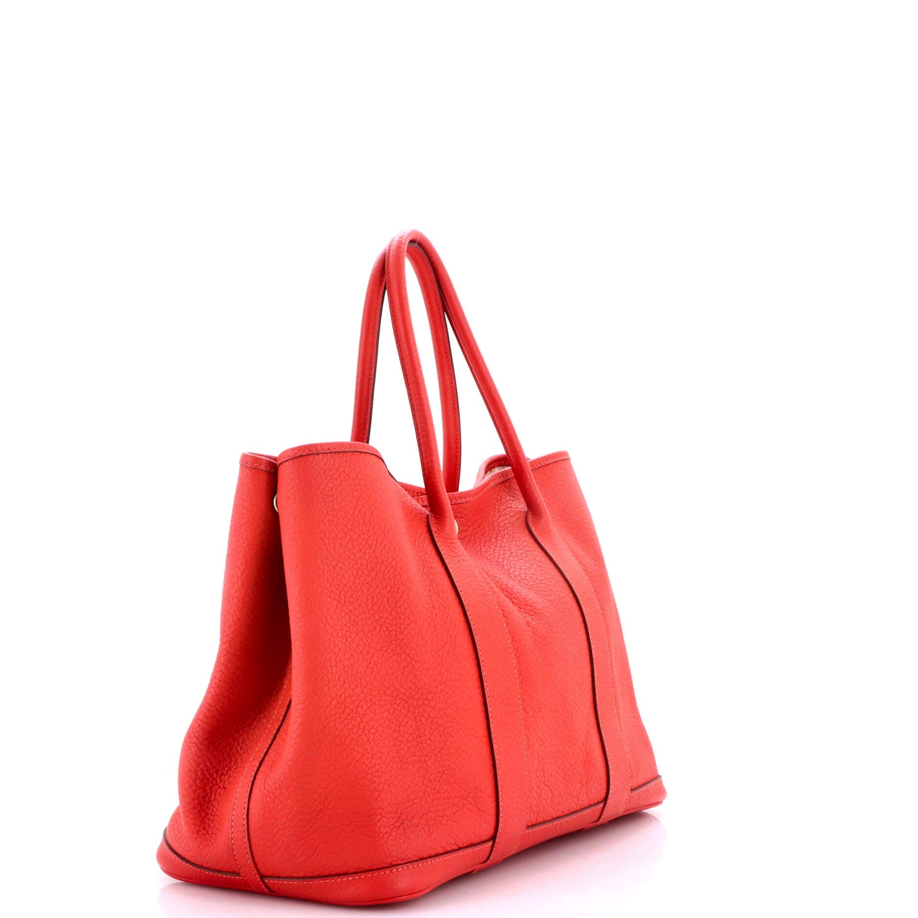 Pre-Owned Hermes Garden Party Tote Leather 36, Alternate, color, Geranium