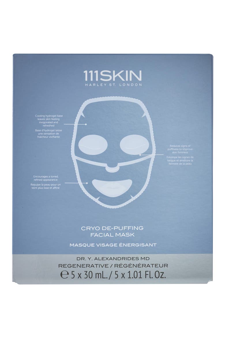 Cryo De-Puffing 5-Piece Facial Mask, Alternate, color, NO COLOR