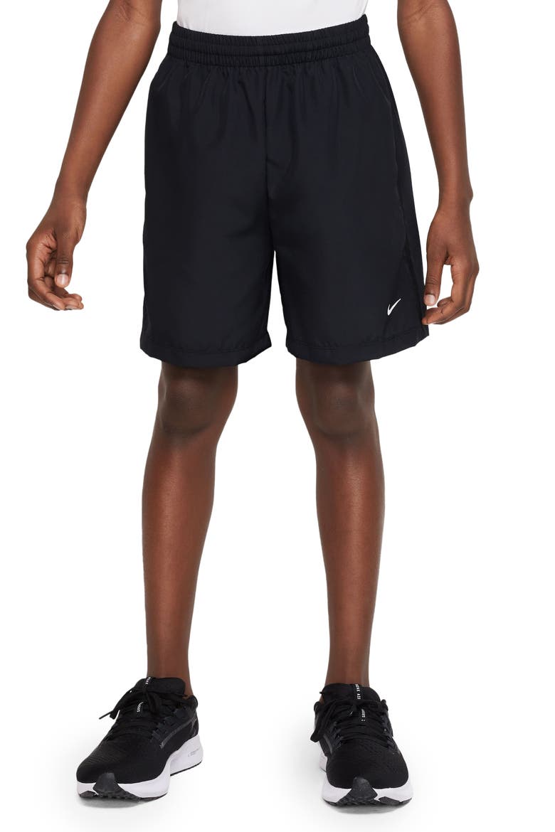 Kids' Dri-FIT Multi+ Shorts, Main, color, 010 BLACK/WHITE