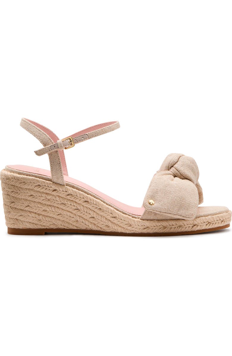 Kate Spade New York leandra ankle strap wedge sandal, Alternate, color, Natural