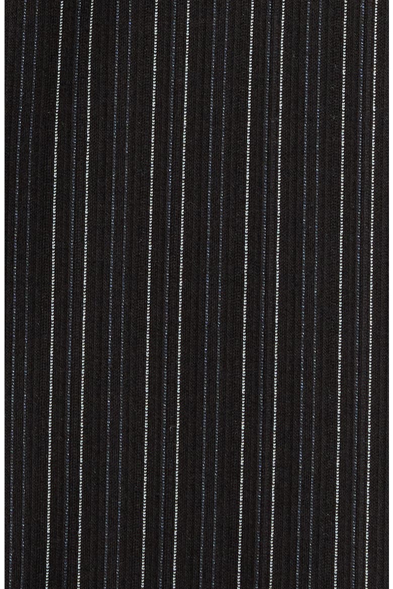 Stripe Fitted One-Button Blazer, Alternate, color, BLACK/ HINT OF NAVY STRIPE