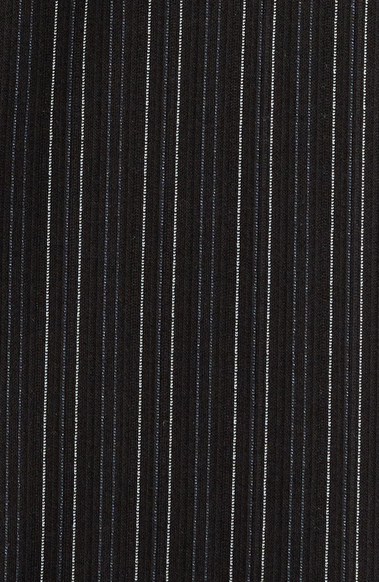 Liverpool Los Angeles Stripe Fitted One-Button Blazer, Alternate, color, Black/ Hint Of Navy Stripe