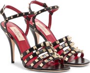 Valentino Rockstud Ankle Strap Sandal