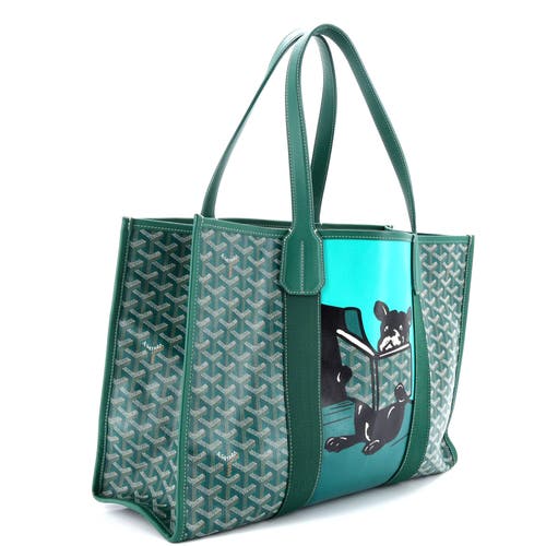 Pre-owned Goyard Goyard Villette Tote Printed Coated Canvas Mm In Green