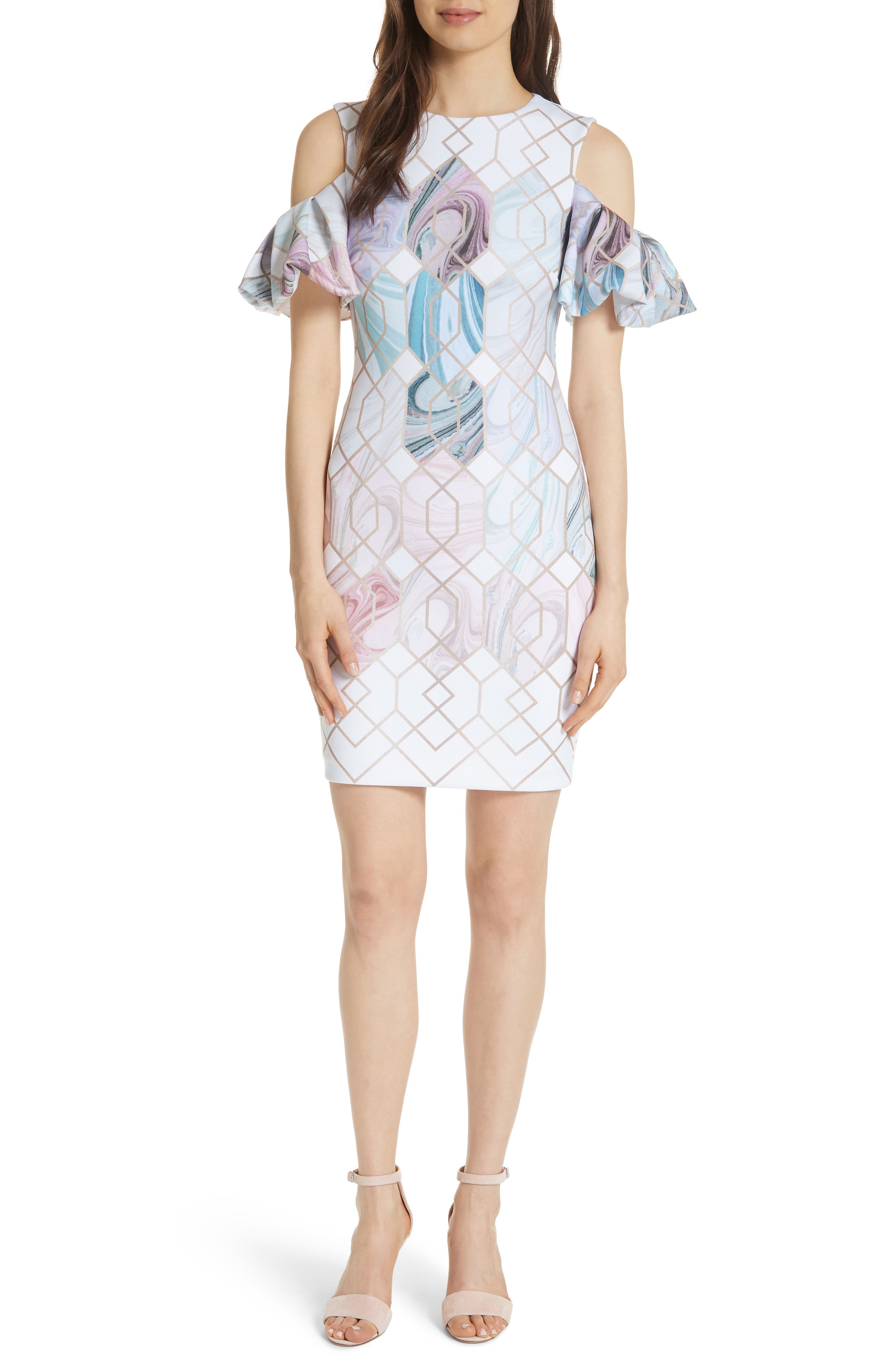 Ted Baker London Krimba Sea of Clouds Sheath Dress