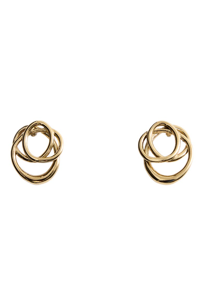 Crossover Earrings, Main, color, GOLD