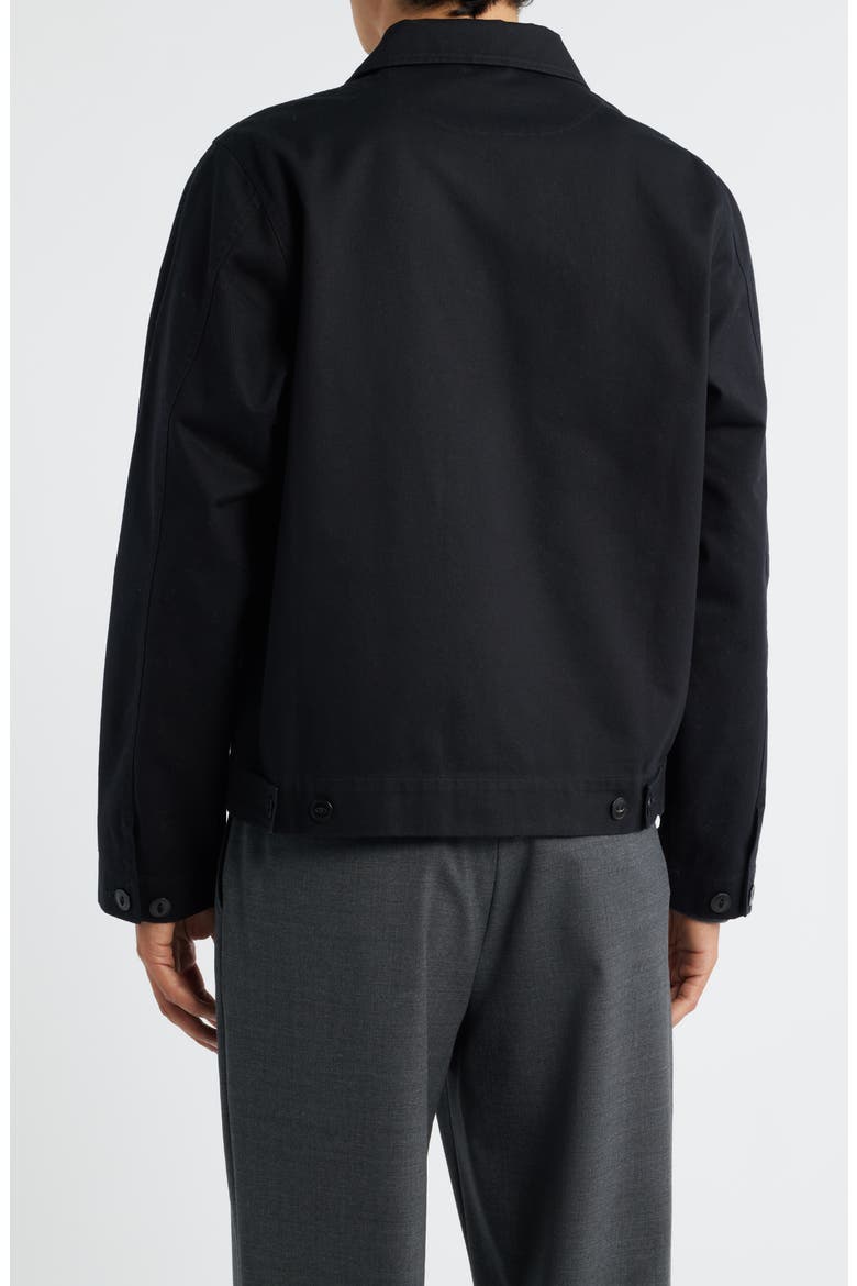 Organic Cotton Twill Work Jacket, Alternate, color, DEEP BLACK
