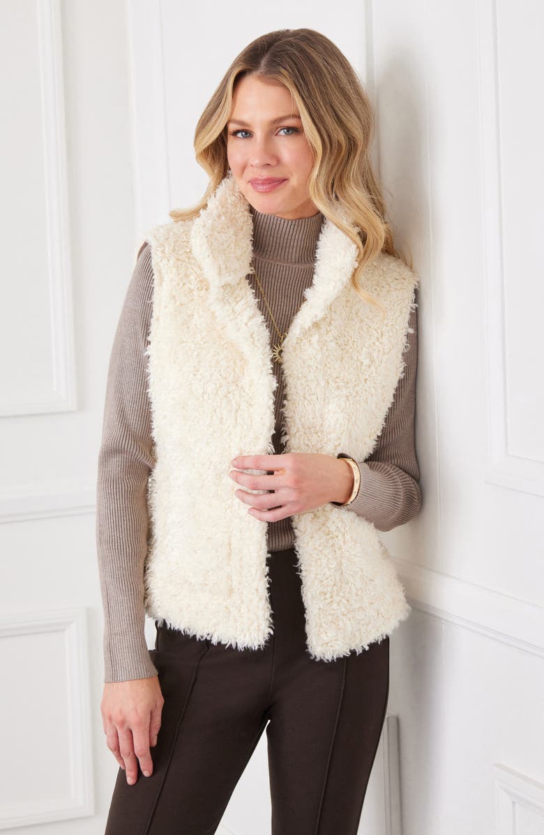 Karen Kane Faux Shearling Vest, Alternate, color, 