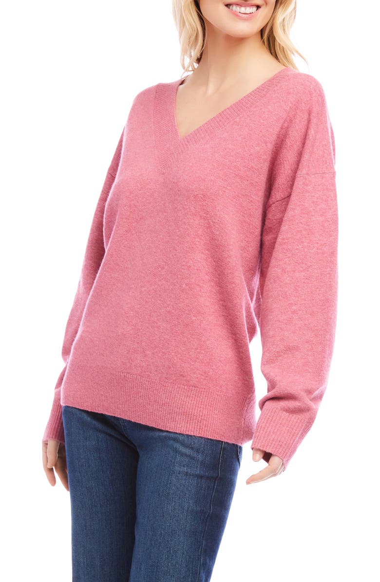 Karen Kane Oversize V-Neck Sweater, Alternate, color,