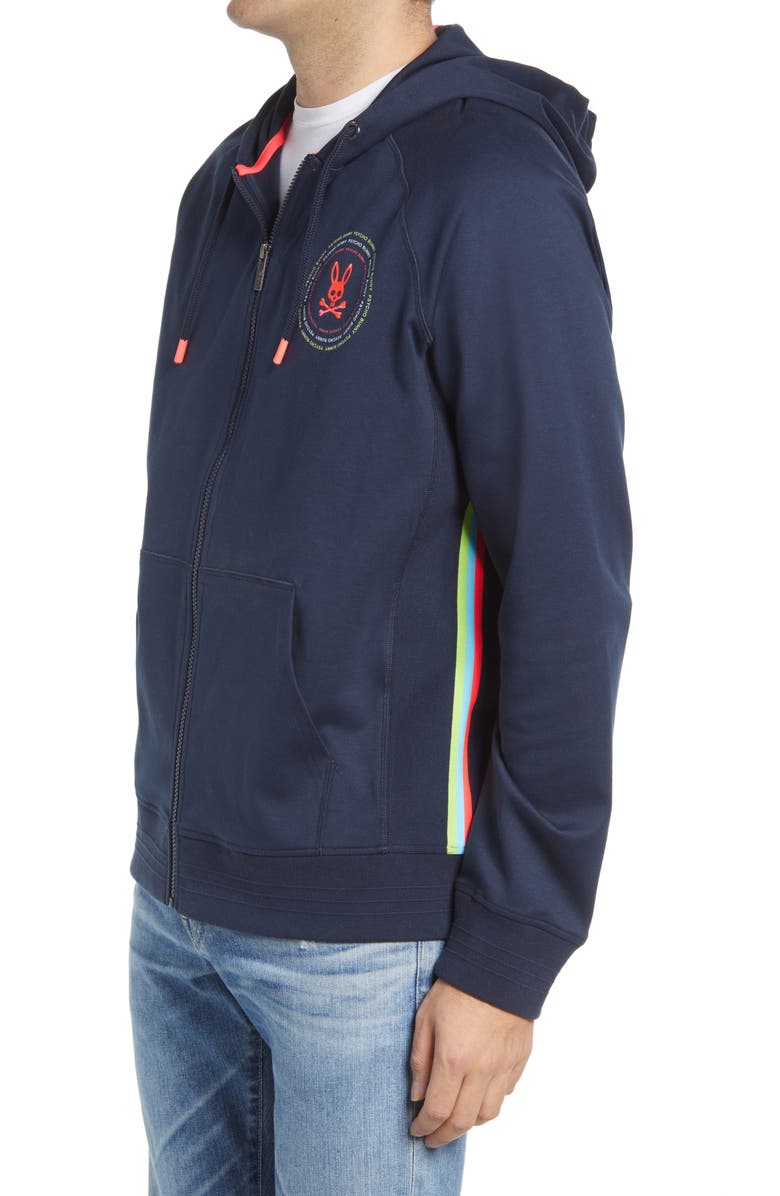 Psycho Bunny Ovington Zip-Up Hoodie, Alternate, color,