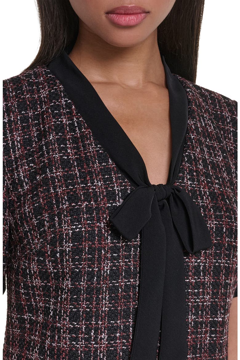 Tweed Sheath Minidress, Alternate, color, BLACK MULTI/ BLACK