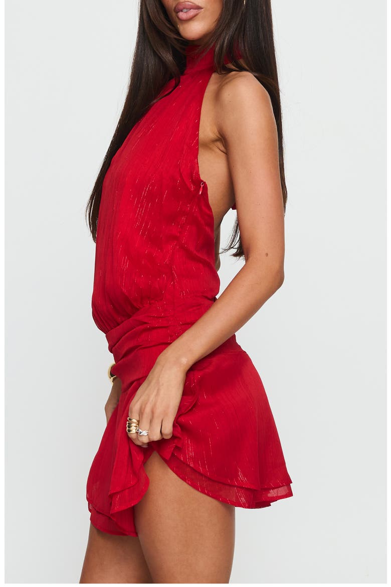 Maelis Halter Minidress, Alternate, color, RED