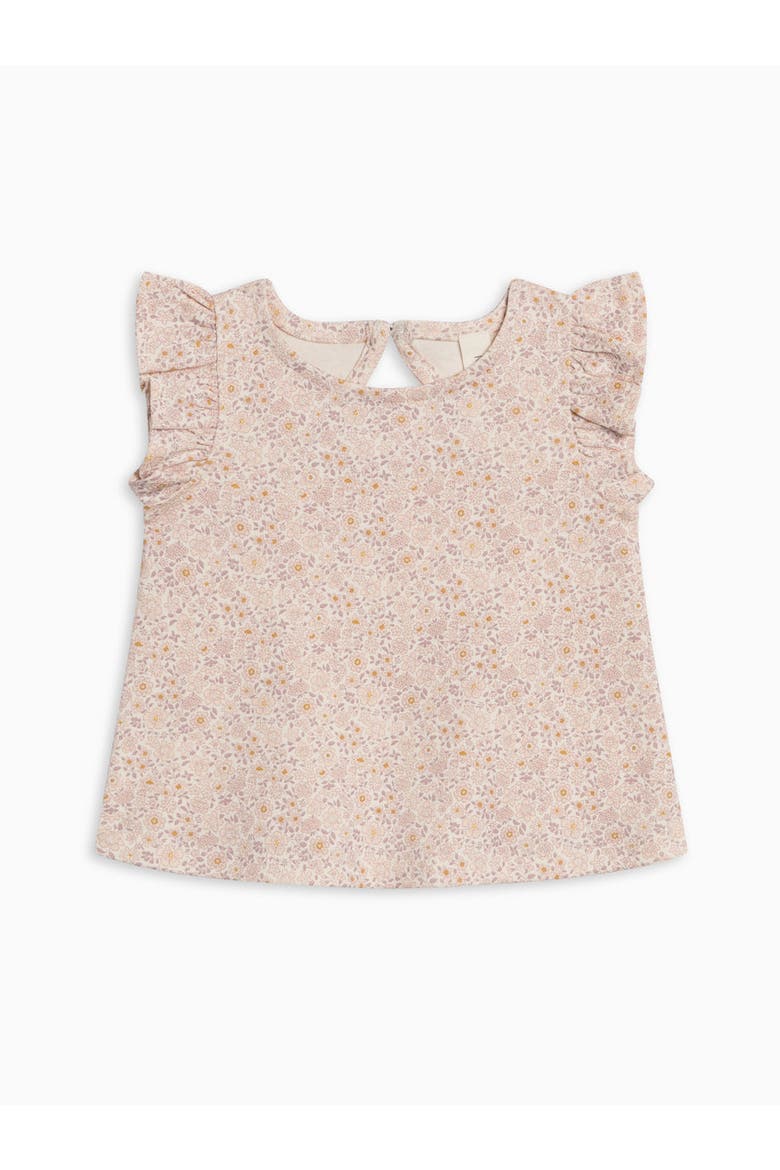 Organic Ella Ruffle Sleeve Tank Top, Main, color, Primrose / Fog + Shell