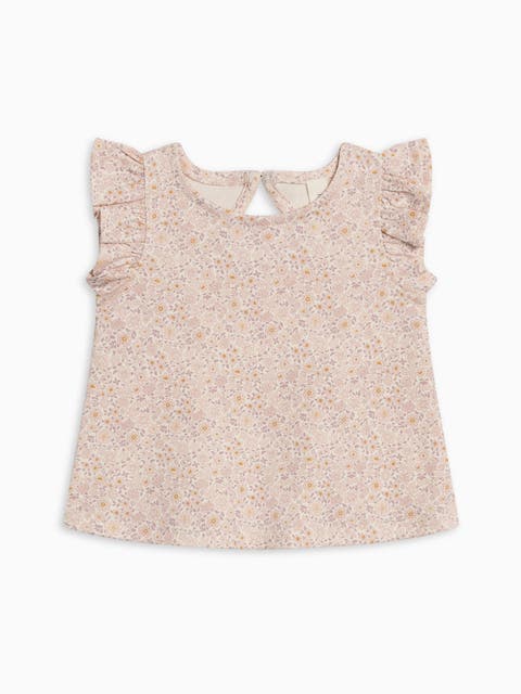 Organic Ella Ruffle Sleeve Tank Top (Toddler & Little Kids)