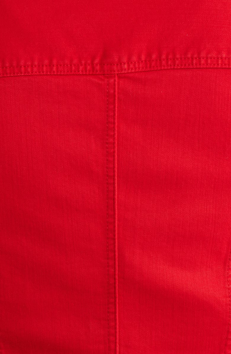 Liverpool Tab Detail Peplum Stretch Denim Jacket, Alternate, color,