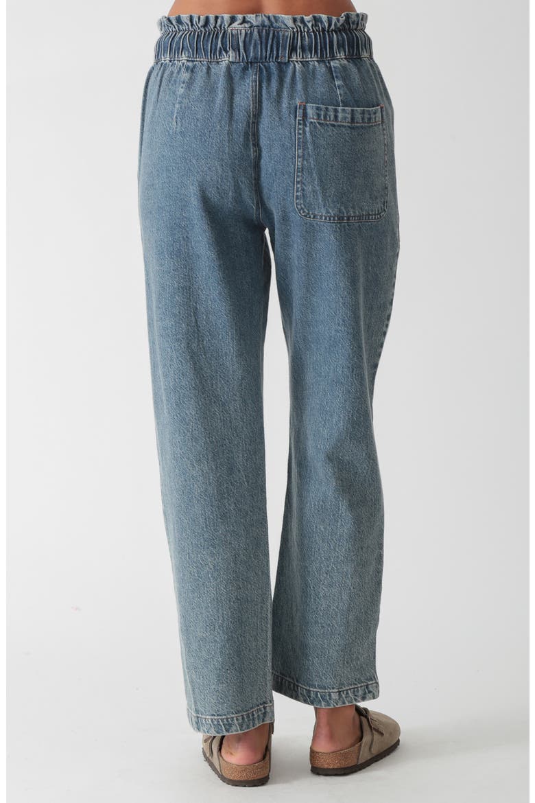 Drawstring Denim Pants, Alternate, color, MEDIUM DENIM BLUE