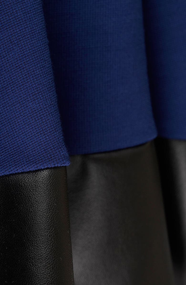 Topshop Contrast Hem Skater Skirt, Alternate, color, 