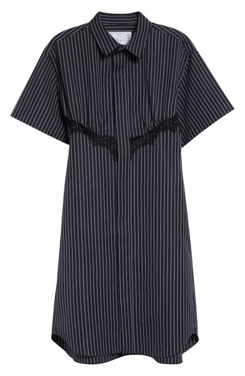 Pinstripe Poplin Shirtdress