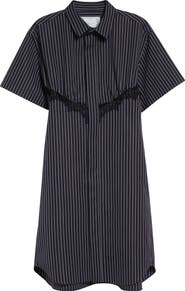 Sacai Pinstripe Poplin Shirtdress