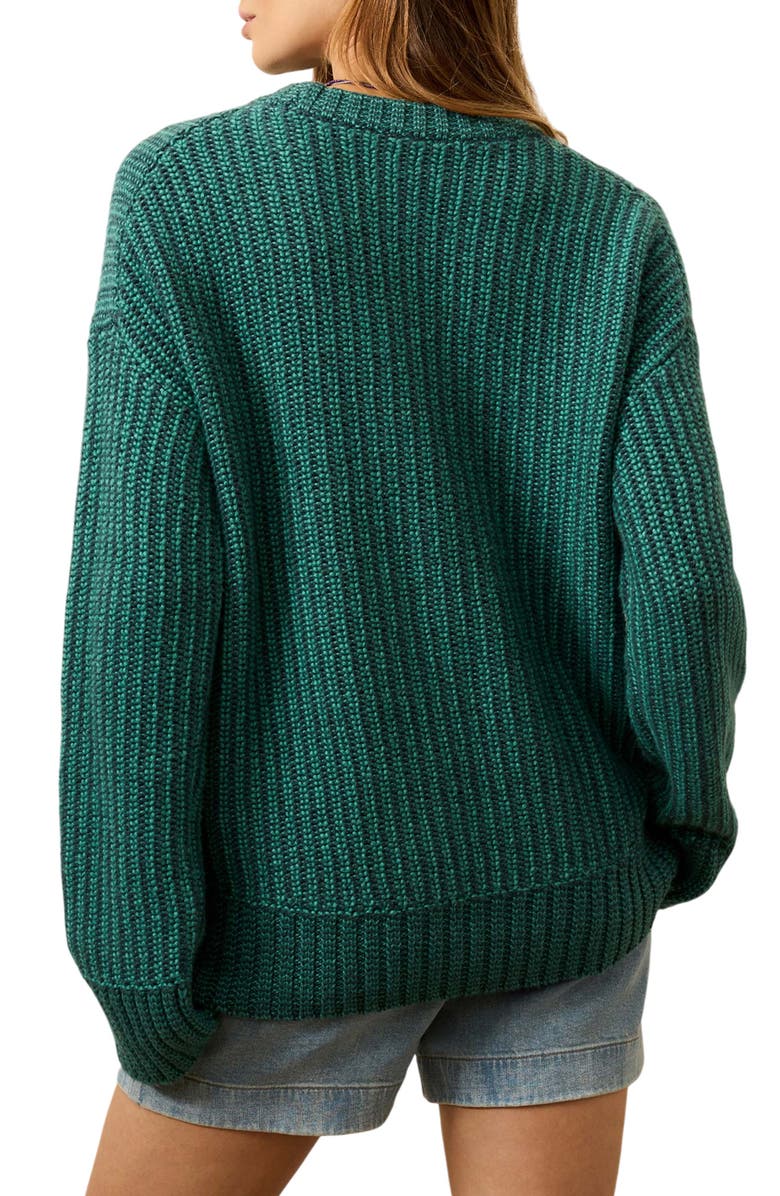 Faherty Heirloom Organic Cotton Blend Crewneck Sweater, Alternate, color, Seamoss Stripe