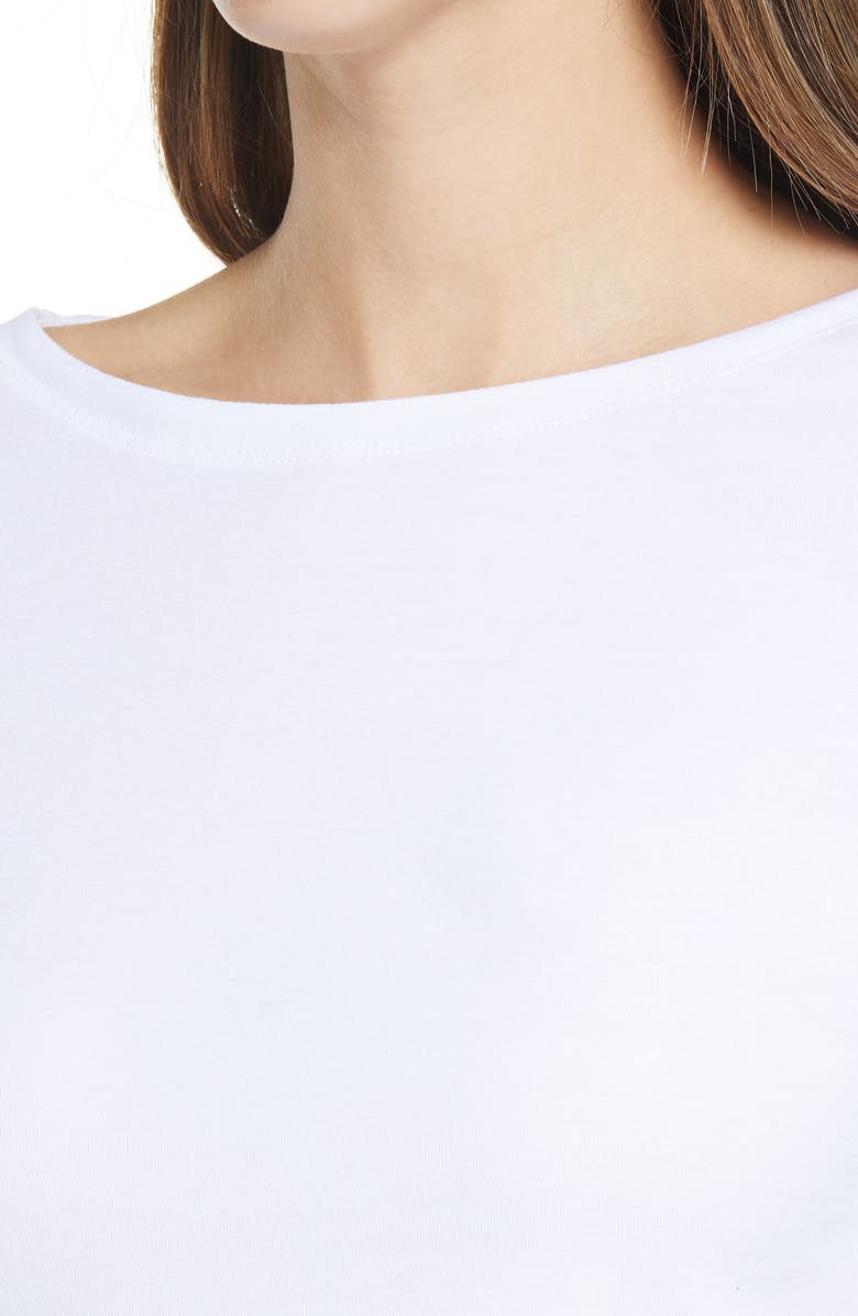 vineyard vines Simple Boatneck Top, Alternate, color, White Cap