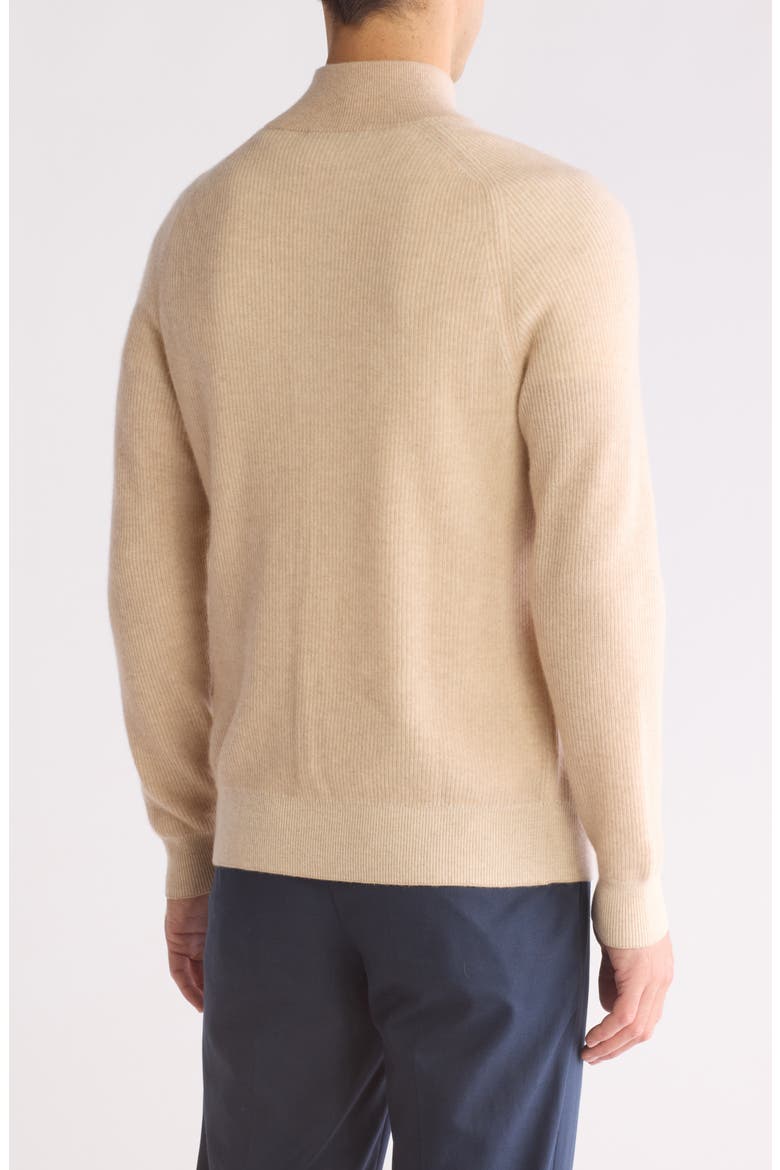 Rib Cashmere Mock Neck Sweater, Alternate, color, OATWH