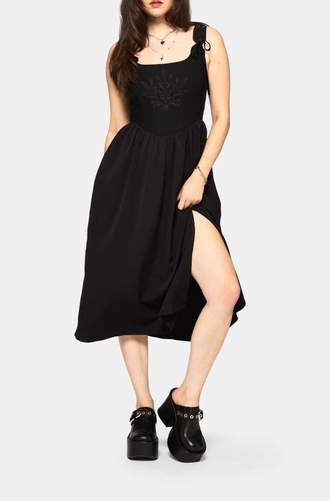 Cybele Embroidered Corset Midi Dress