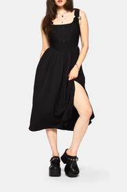 Disturbia Cybele Embroidered Corset Midi Dress