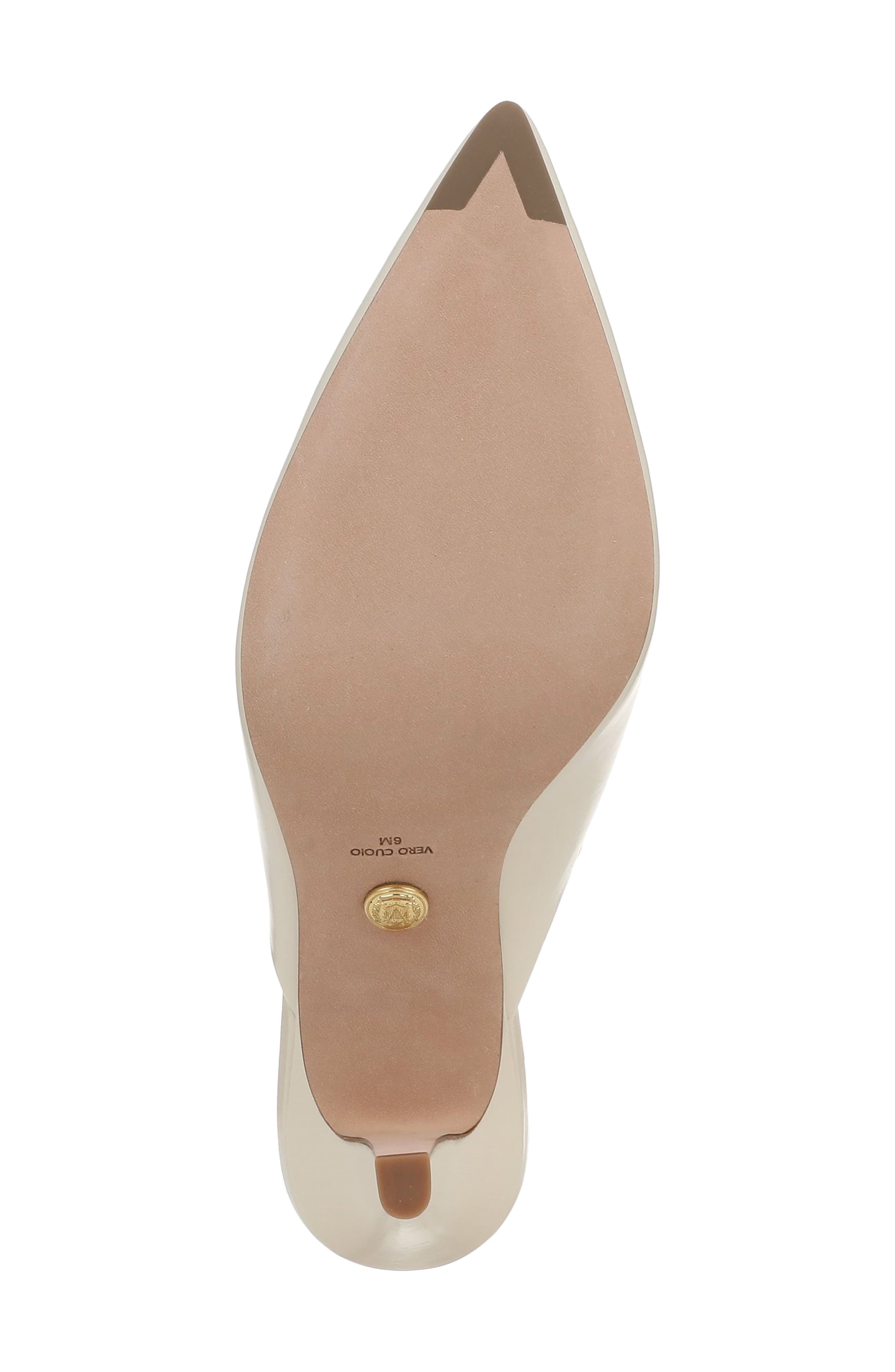 Cabochon Leather Pointed Toe Mule, Alternate, color, LIMESTONE