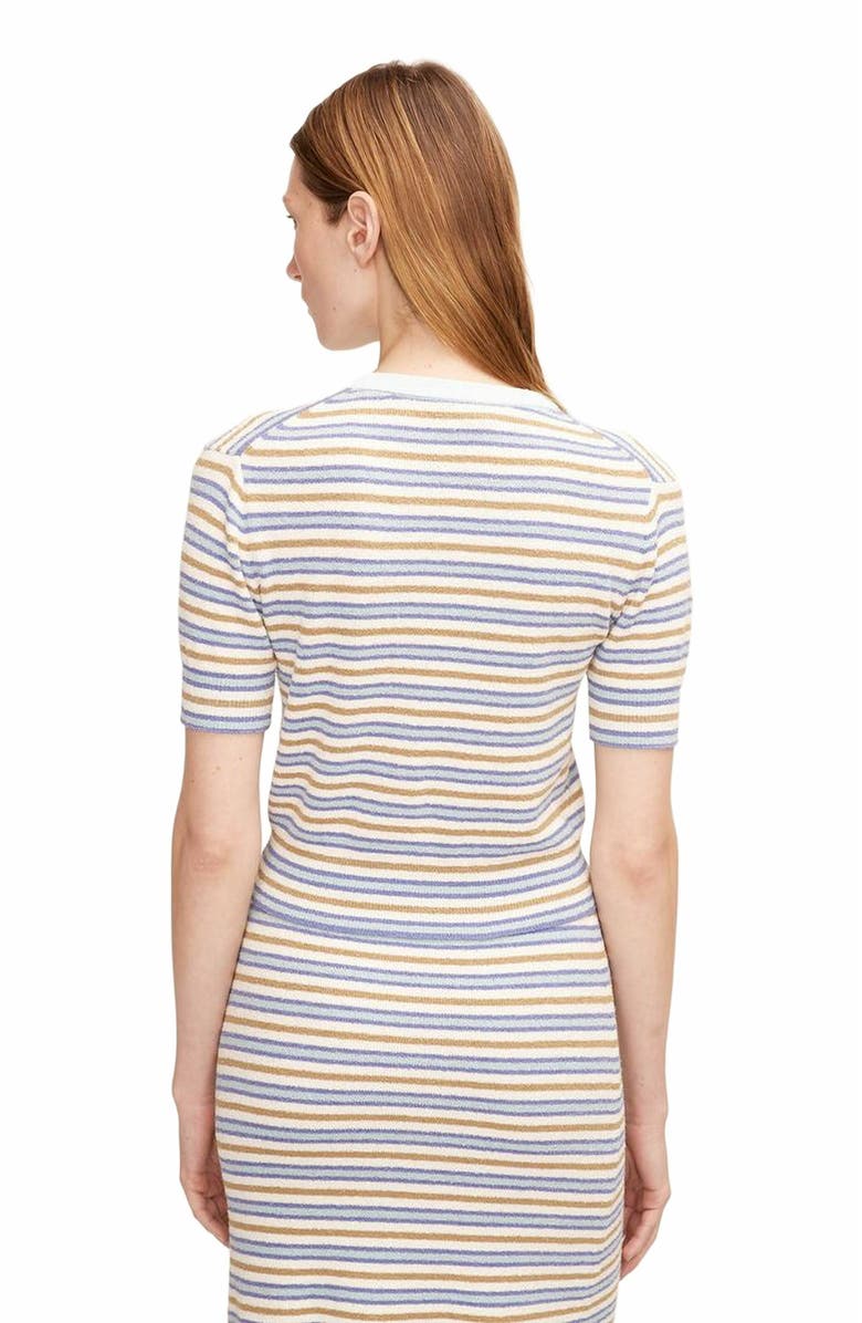 Rebecca Taylor Mini Boucle Pullover, Alternate, color, Multi Stripe Blue Combo