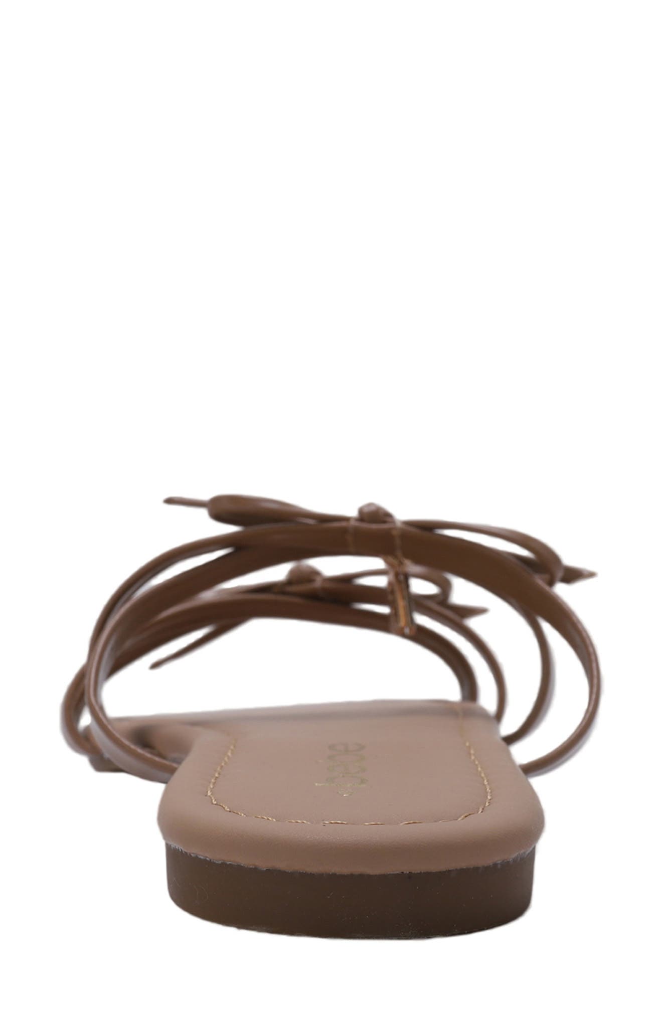 bebe Bow Strappy Sandal, Alternate, color, Tan