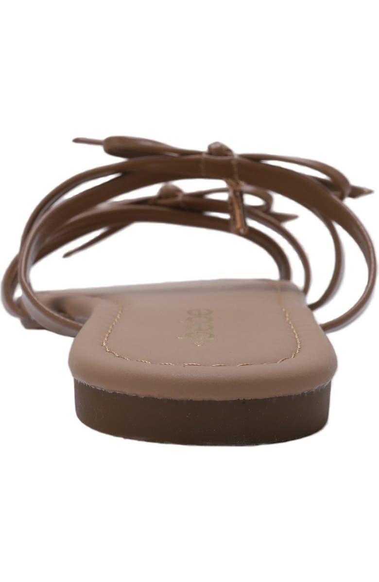 bebe Bow Strappy Sandal, Alternate, color, Tan
