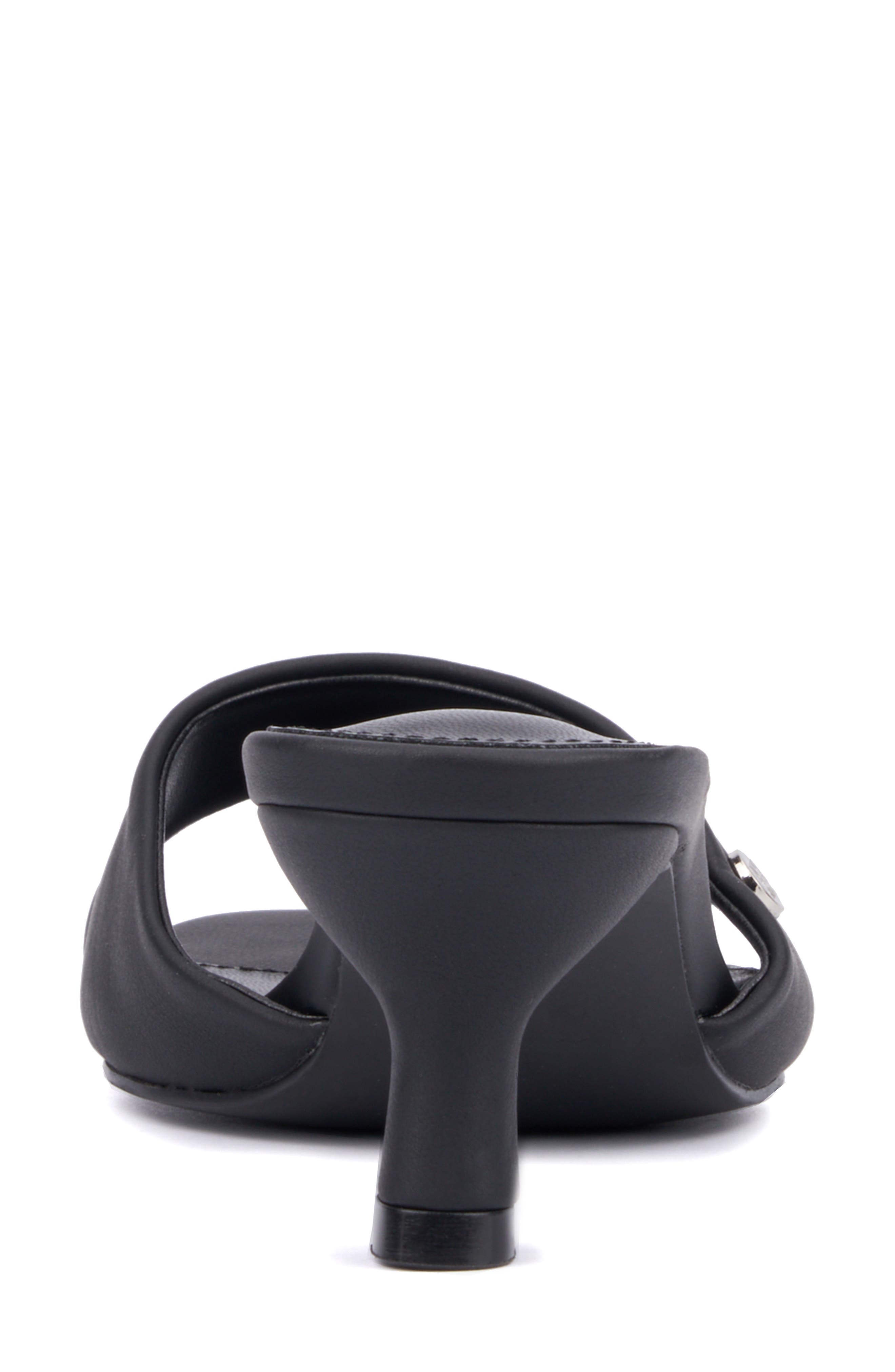 NEW YORK AND COMPANY Gaia Kitten Heel Sandal, Alternate, color, Black