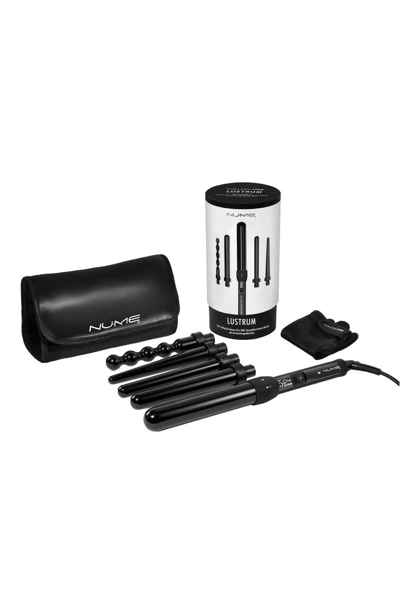 NUME Lustrum 5-in-1 Curling Wand Set | Interchangeable Barrel Styling Kit, Alternate, color, Black