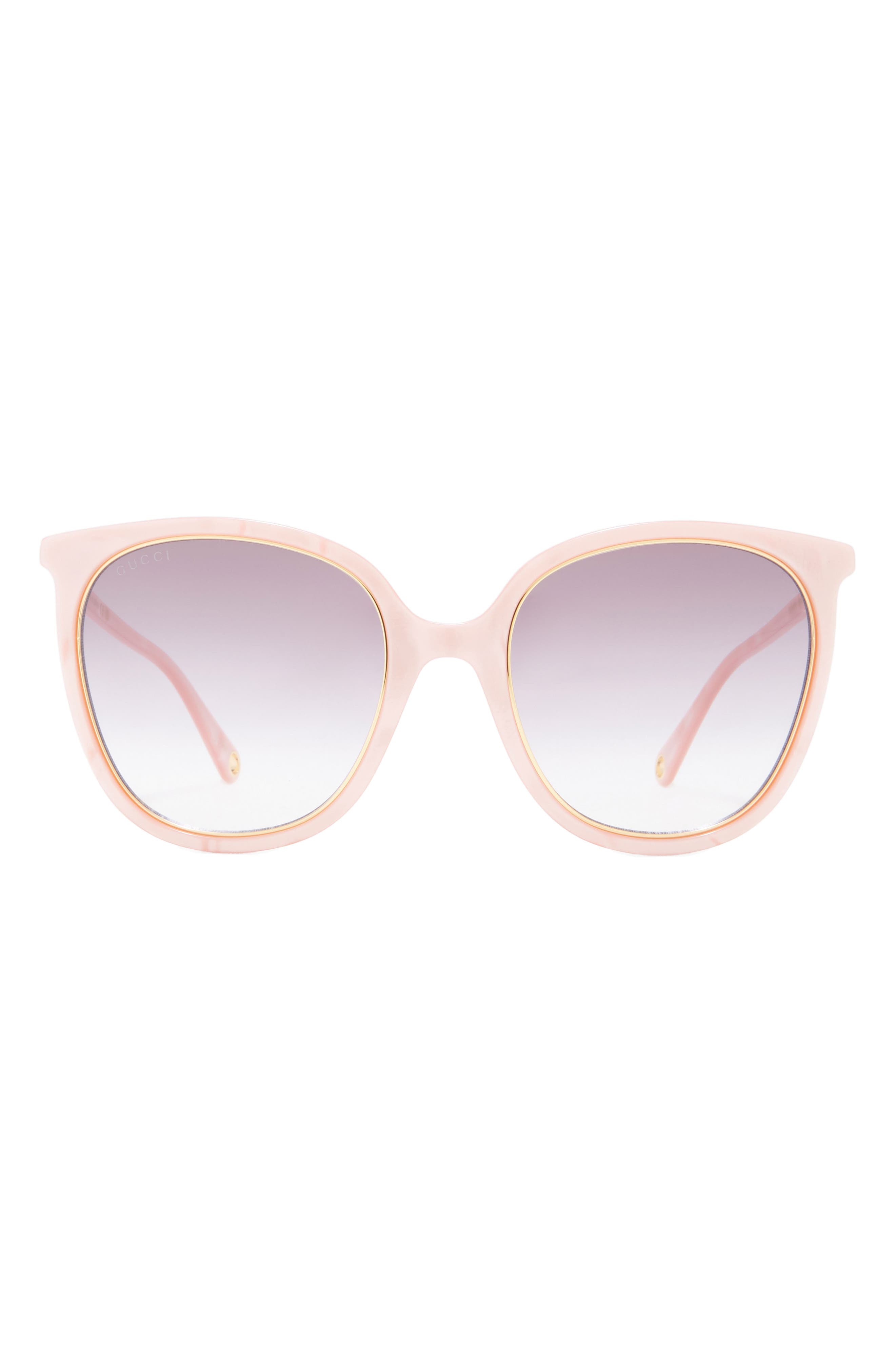 Gucci 56mm Round Sunglasses
