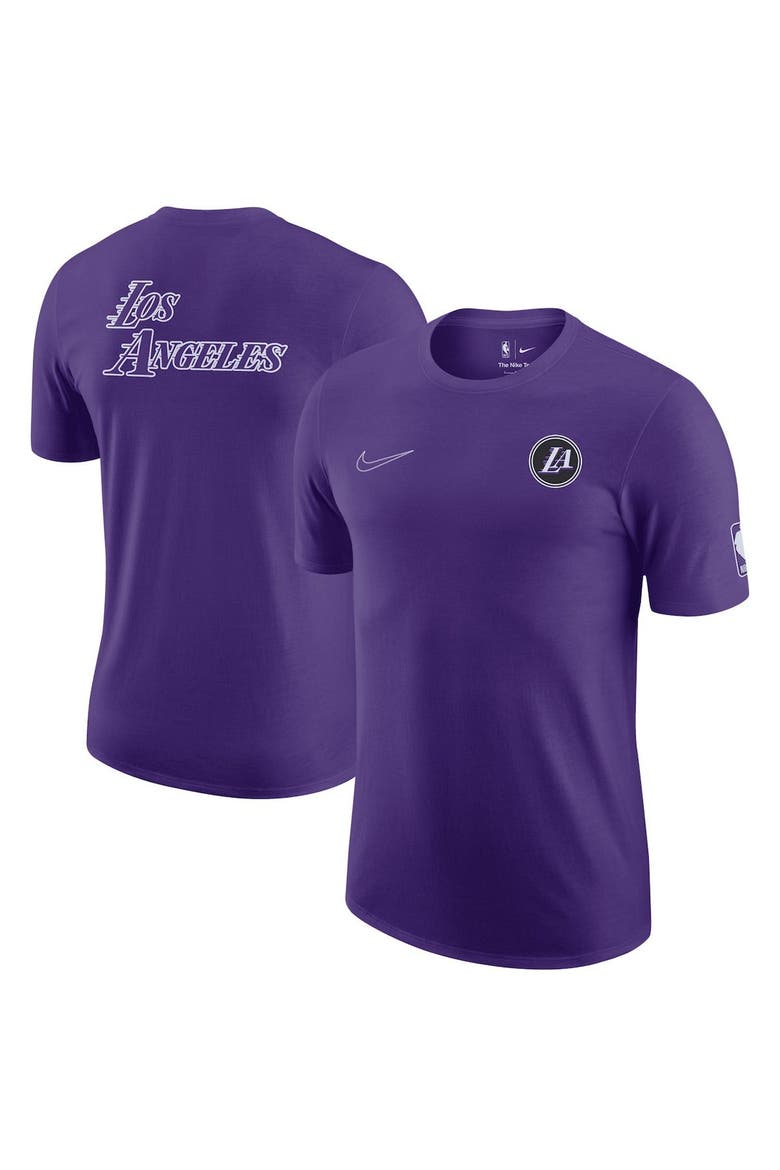 Men's Nike Purple Los Angeles Lakers 2022/23 City Edition Courtside Max90 Backer Relaxed Fit T-Shirt, Alternate, color, Purple