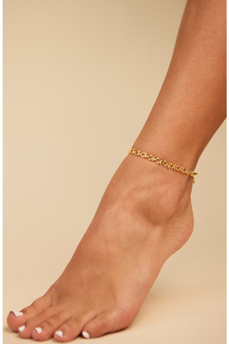 Nadia Chain Anklet, Alternate, color, GOLD