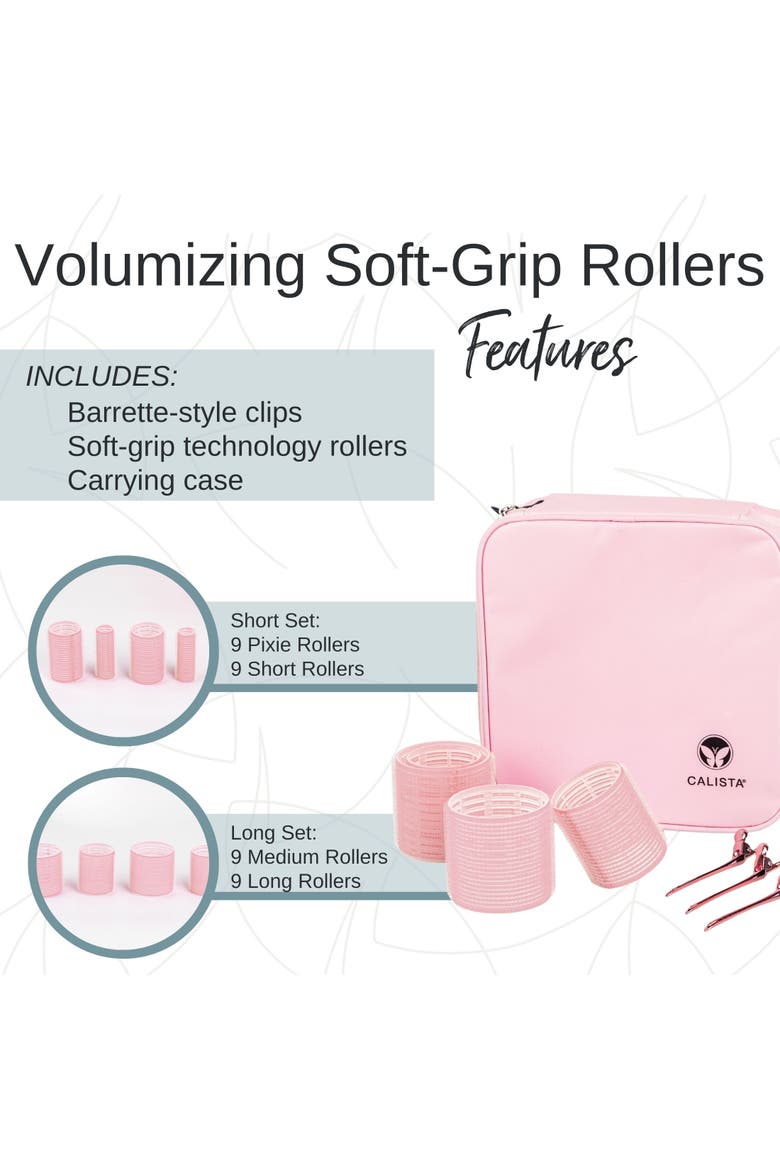 Volumizing Soft Grip Rollers, Alternate, color, Pink -Short Set