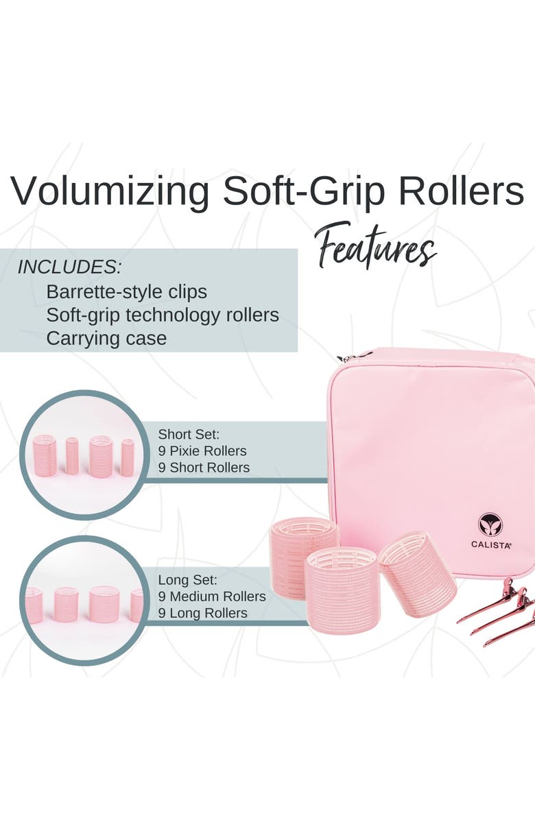 CALISTA Volumizing Soft Grip Rollers, Alternate, color, Pink-Long Set