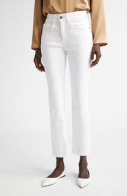 Lafayette 148 New York Reeve High Waist Straight Leg Ankle Jeans