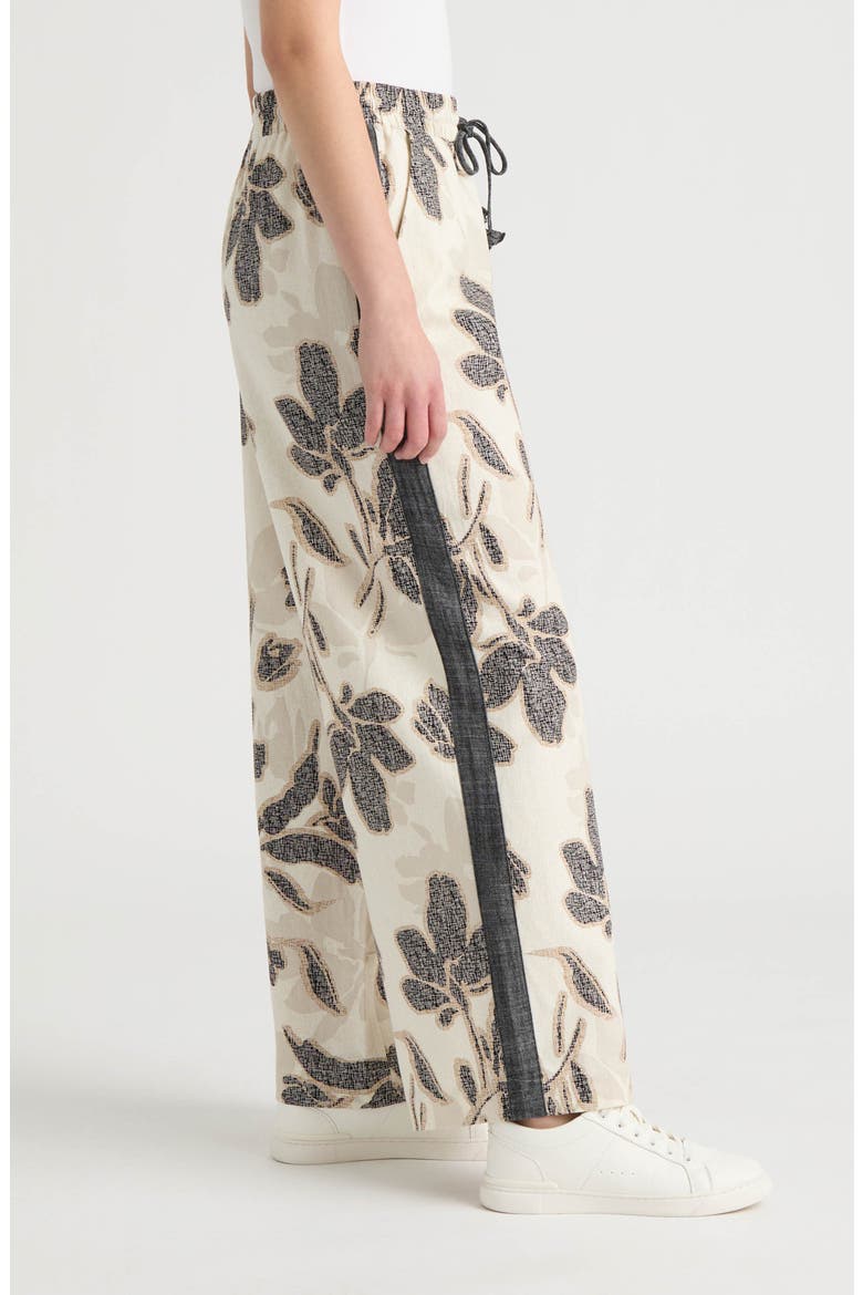 Wide Leg Pants, Alternate, color, BLACK ETCHED FLORAL