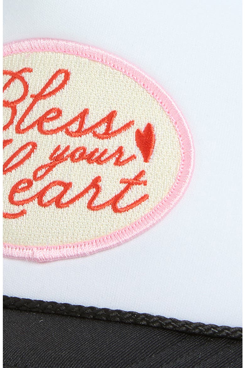 Bless Your Heart Trucker Hat, Alternate, color, BLACK/ WHITE