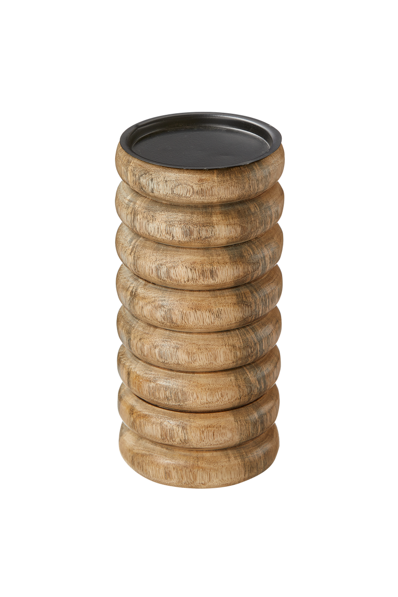 Newport Pillar Holder Lg Natural Mango Wood Everyday,Summer, Main, color, Brown