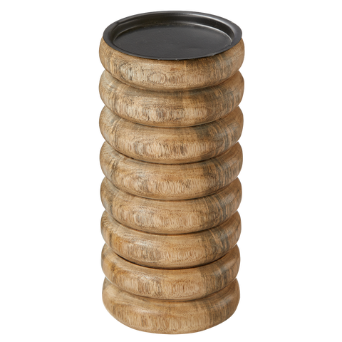 Newport Pillar Holder Lg Natural Mango Wood Everyday,Summer
