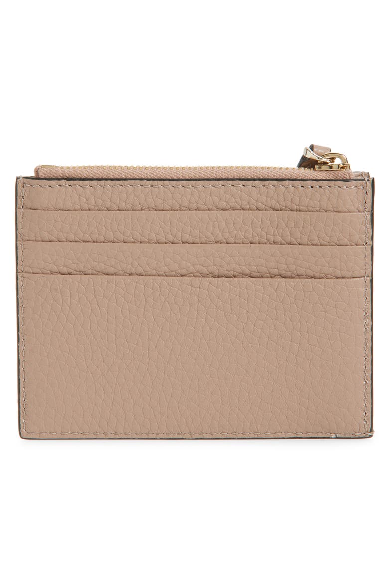 Rockstud Leather Coin Card Case, Alternate, color, POUDRE