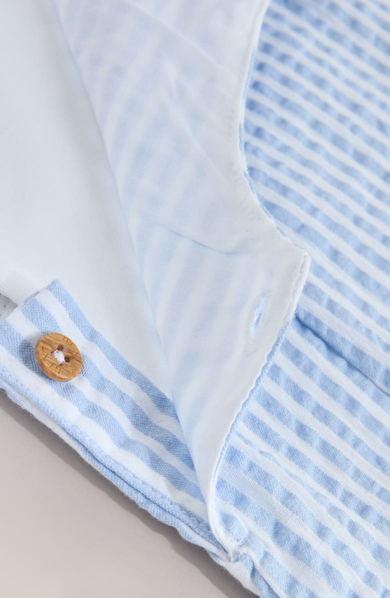 NEXT Seersucker Romper & Bodysuit Set, Alternate, color, Blue