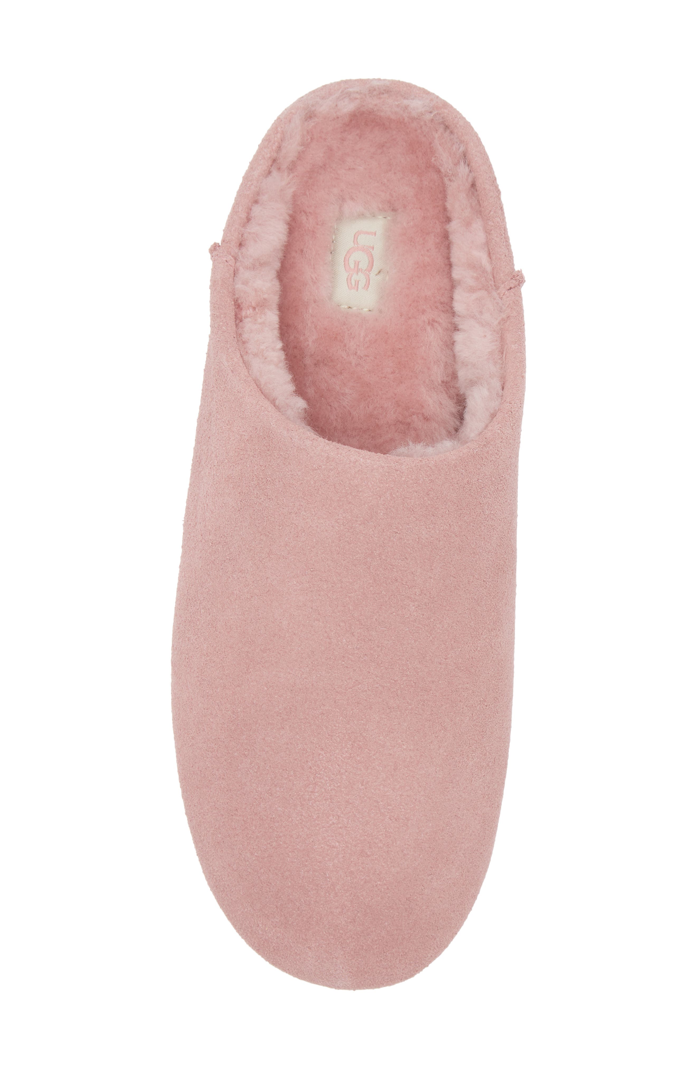 Elea Waterproof Suede Slipper, Alternate, color, PINK DAWN