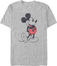 Mickey & Friends Men's Mickey & Friends Distressed Mickey Mouse Pose Graphic T-Shirt